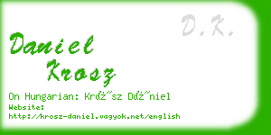 daniel krosz business card